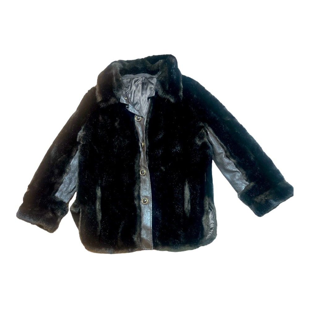 Russel Taylor MINCARA USA Vtg Faux Fur coat